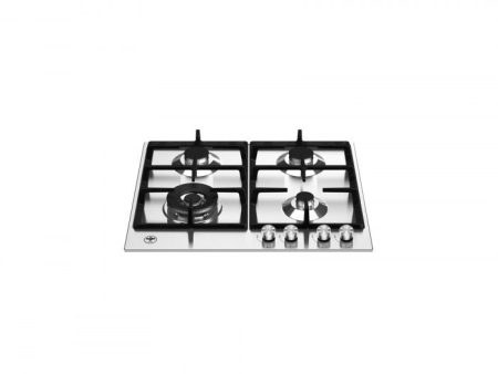 Bertazzoni La Germania P604LLAGX piano cottura Acciaio inossidabile Da incasso 60 cm Gas 4 Fornello(i)