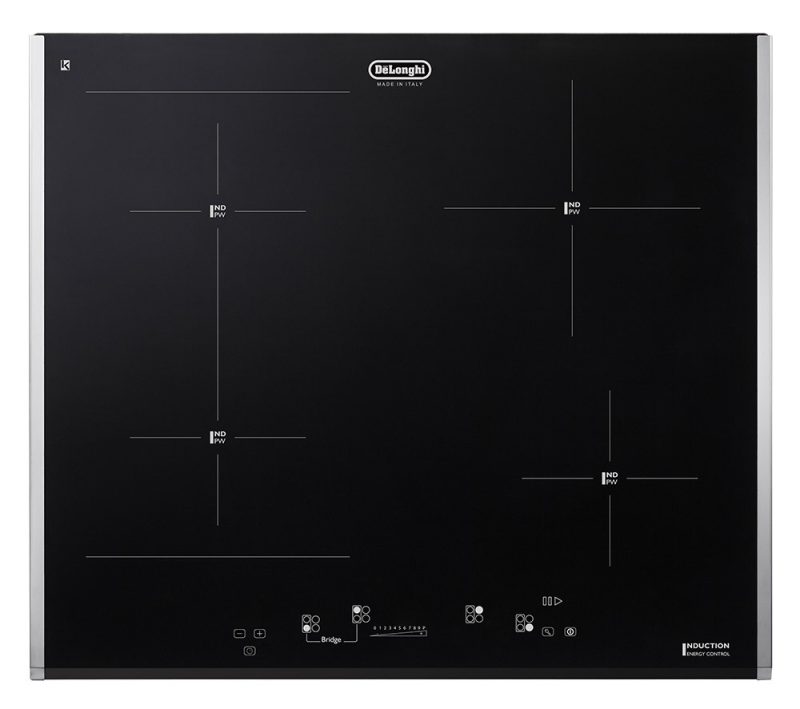 De’Longhi PIN 65 TC Nero Da incasso 60 cm Piano cottura a induzione 4 Fornello(i)